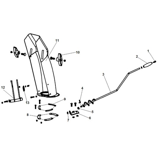 Желоб и рычаг поворота желоба Champion ST656